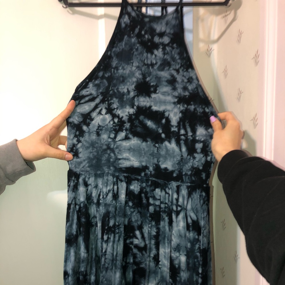 Tye-Dye High Neck Flowy Dress